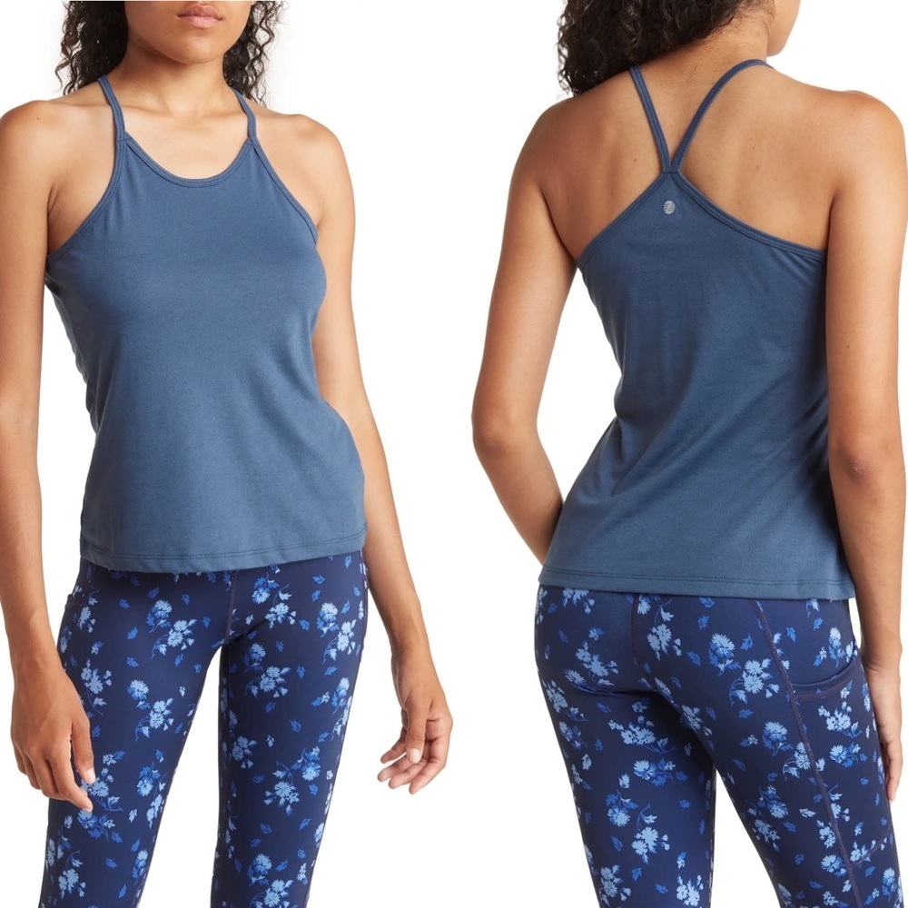NEW 2022 Nordstrom Zella Take 5 Performance Tank Top Blue Size Small Racerback S